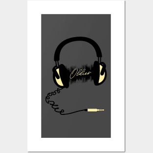 Headphones Audio Wave - Oldies Posters and Art